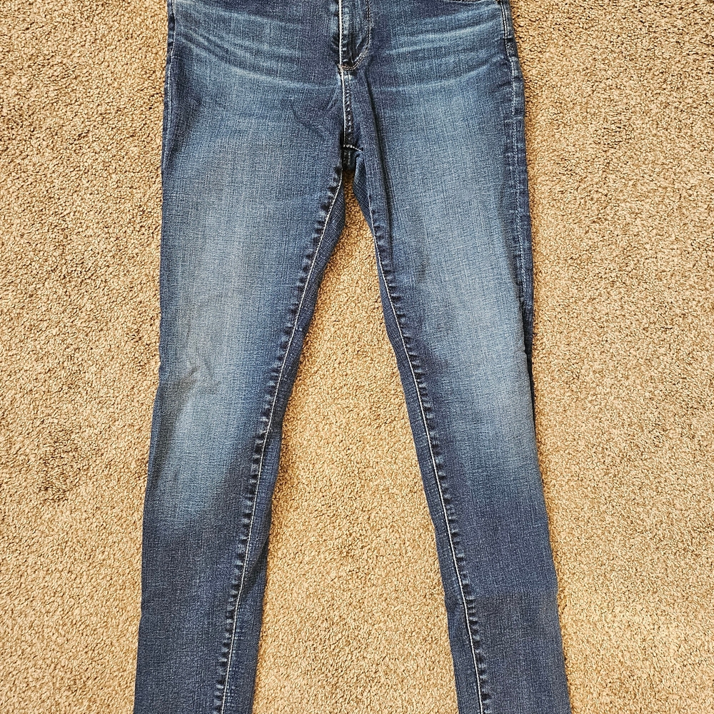 Ag Adriano Goldschmied The Farrah Skinny High-rise Blue Skinny Jeans